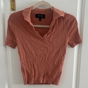 Truth Women's Ribbed Coral Blouse